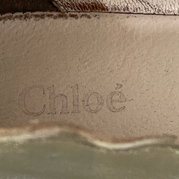 CHLOE LAUREN GOLD LEATHER BALLET 34 4 GIRLS HOLIDAY FLATS SCALLOPED EDGE SLIP IN - Picture 5 of 8